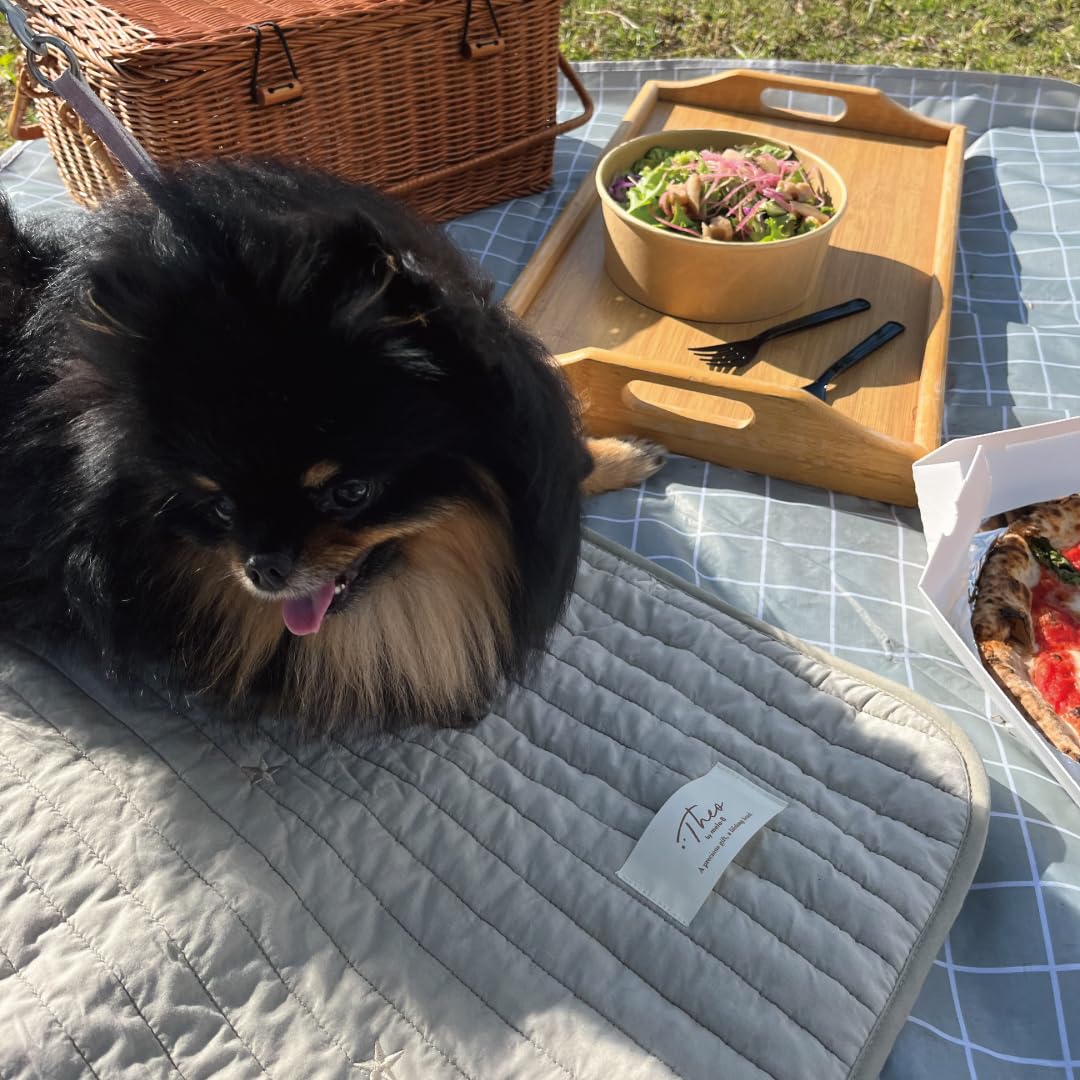 Amazon | Theo by mela-B メラビー カフェマット 犬 マッシュグレー